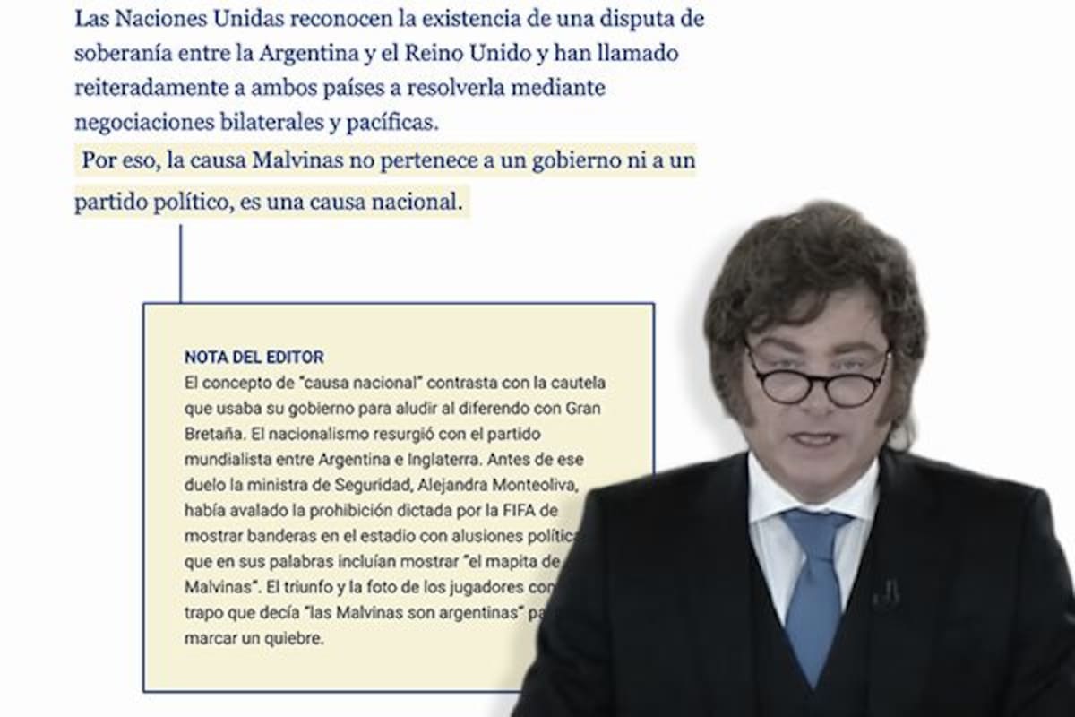 Milei reivindicó la soberanía argentina sobre Malvinas en su último discurso